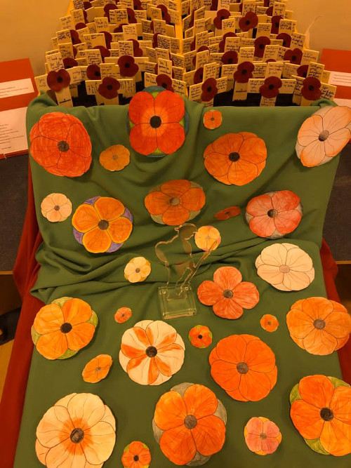 Peatmoor Primary School Poppy display