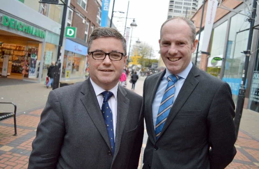 Robert Buckland MP pictured with Justin Tomlinson MP