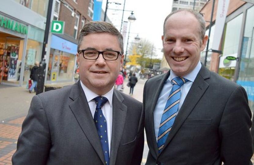 Robert Buckland QC MP pictured with North Swindon MP Justin Tomlinson