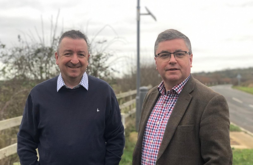 Robert Buckland QC MP pictured with Cllr Gary Sumner