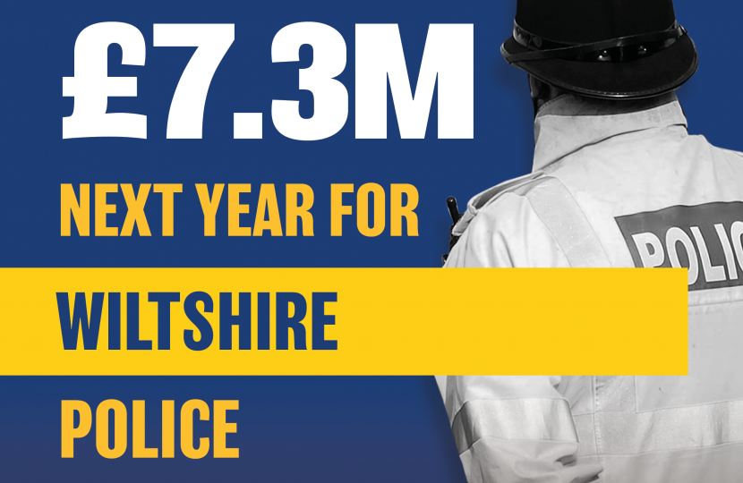 An estra £7.3M next year for Wiltshire Police