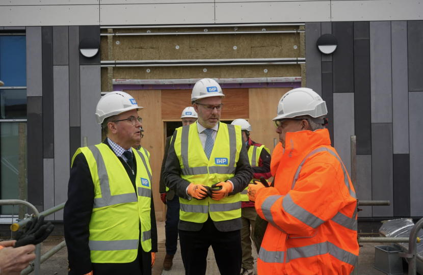 Swindon MPs Sir Robert Buckland and Justin Tomlinson at the ongoing redevelopment of the Accident and Emergency Department at GWH