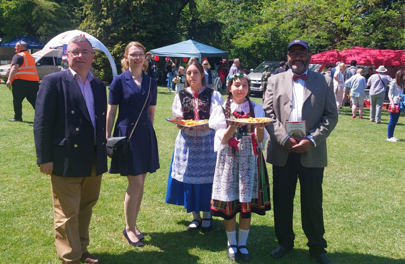 Sir Robert Buckland MP with friends at Swindon's Polish Day 2023