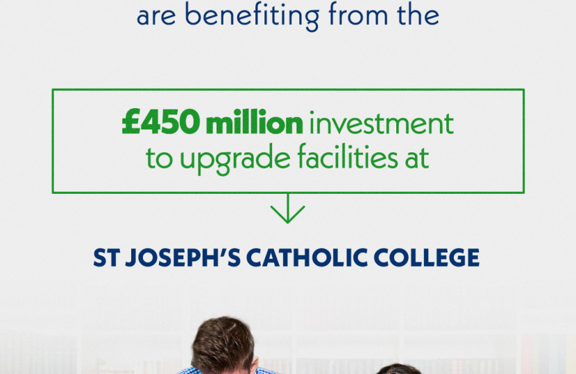 St Joseph's Catholic College will benefit from funding from the Government's Schools Improvement Fund