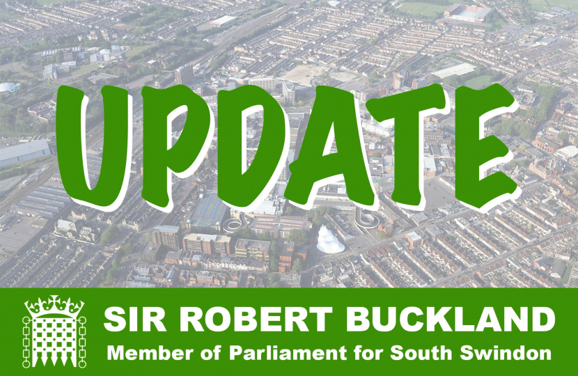 An update from Sir Robert Buckland KBE KC MP