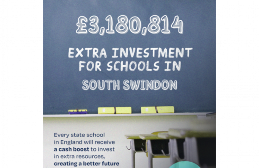 Sir Robert Buckland MP has welcomed extra funding from the Conservative Government, providing schools in South Swindon with £3,180,814