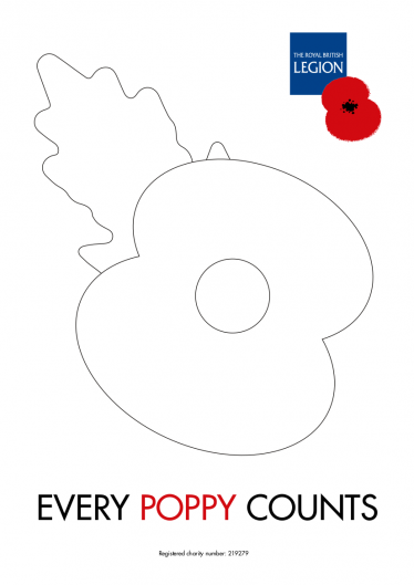 Every Poppy Counts to colour in