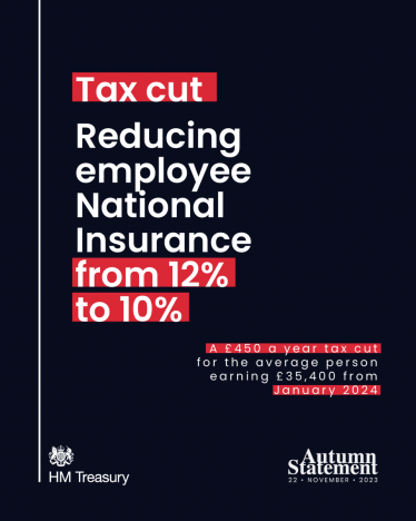National Insurance Cuts due to come into effect on 6th Jan 2024