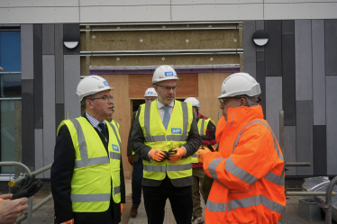 Swindon MPs Sir Robert Buckland and Justin Tomlinson at the ongoing redevelopment of the Accident and Emergency Department at GWH