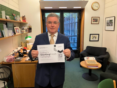 Sir Robert Buckland MP is supporting Sodexo's Starting Fresh Campaign