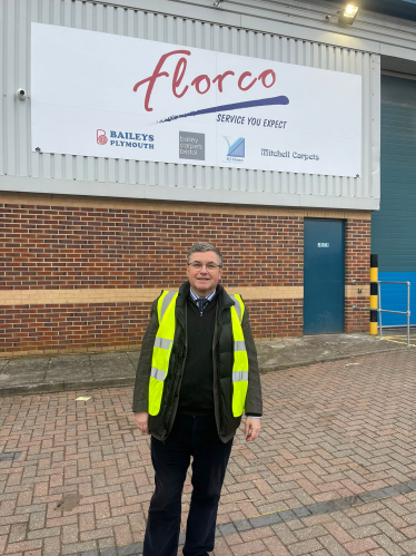 The Rt Hon Sir Robert Buckland KBE KC MP visiting the new Florco Trade Centre in Swindon